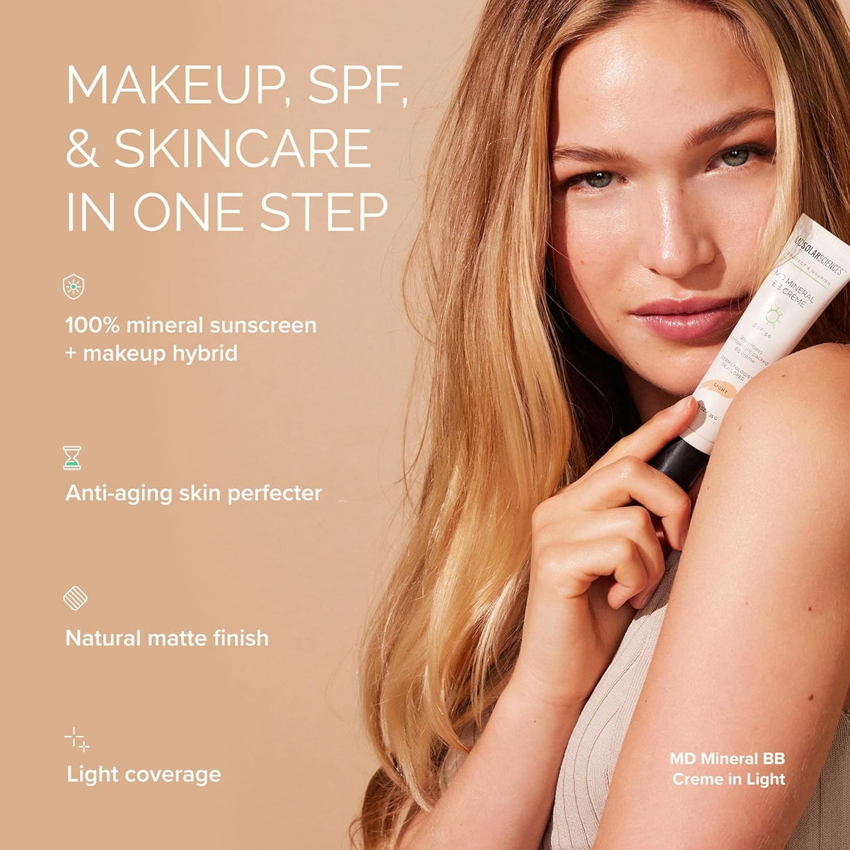 MDSolarSciences MD Mineral BB Crème SPF 50 Cream, 1.23 oz