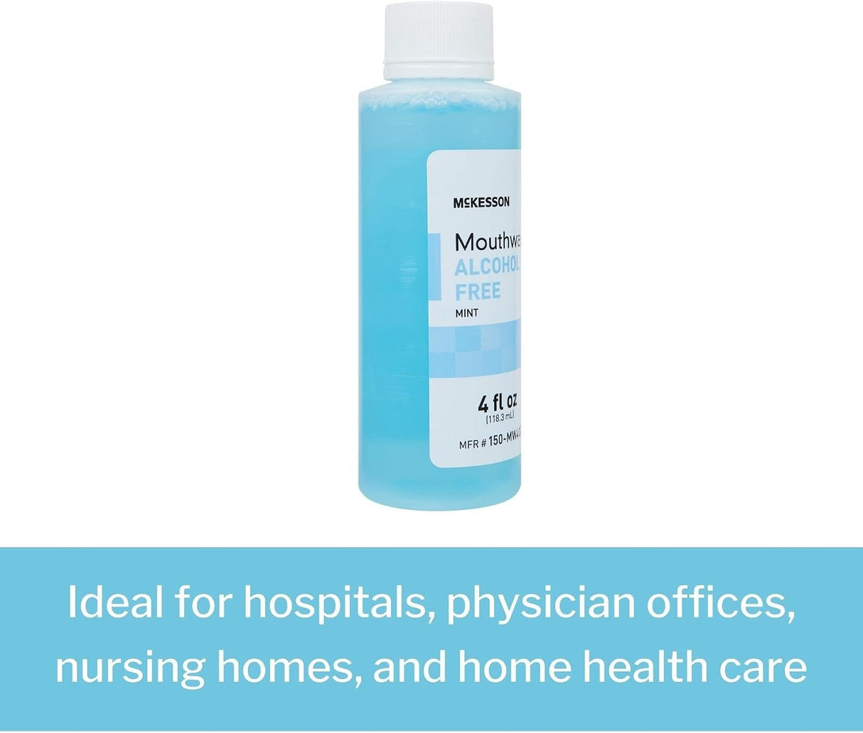 McKesson Mouthwash Alcohol Free, Mint, 4 fl oz