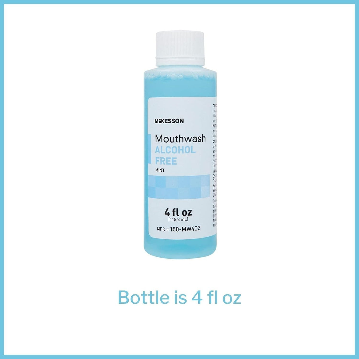 McKesson Mouthwash Alcohol Free, Mint, 4 fl oz