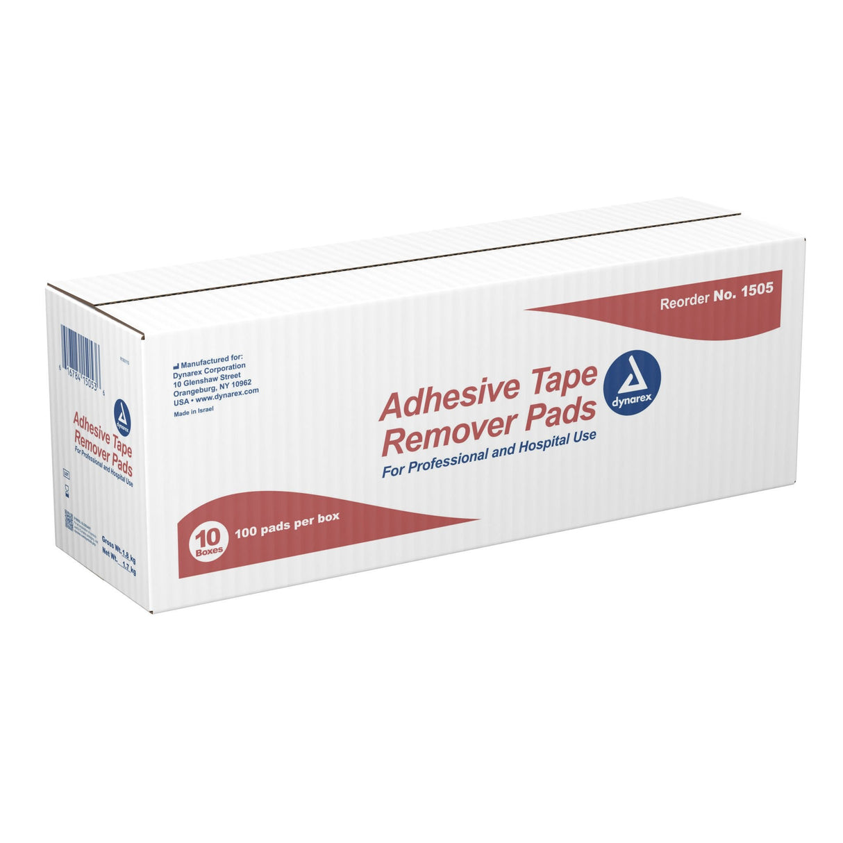Dynarex Adhesive Remover, 32.5 x 68 mm Wipe