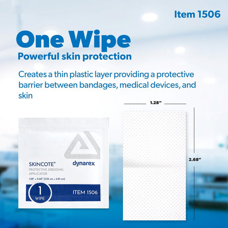 Dynarex Skincote Protective Dressing Applicators, 1.28" x 2.68", Box of 50