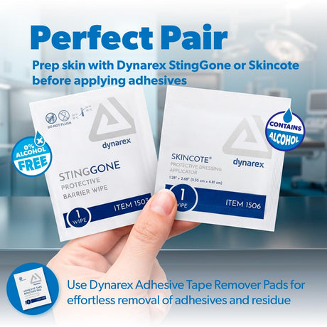 Dynarex Skincote Protective Dressing Applicators, 1.28" x 2.68", Box of 50
