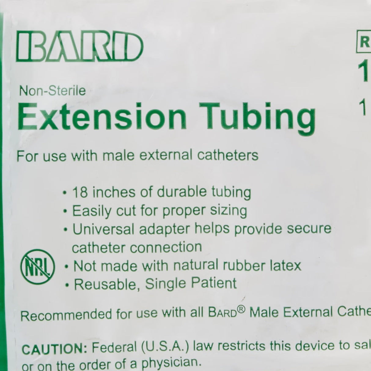 Bard Tube, Leg Bag Extension, Nonsterile