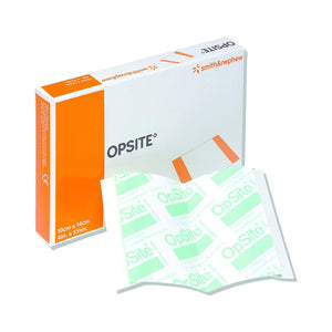 Smith & Nephew OpSite Transparent Film Dressing, 2 Tab Delivery Rectangle Sterile — 4" x 5.5"