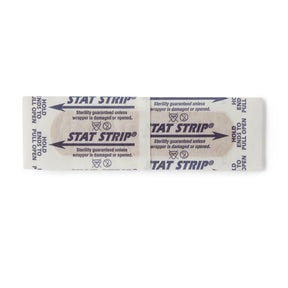 Dukal American White Cross Stat Strip Adhesive Strip, 3/4 x 3 Inch