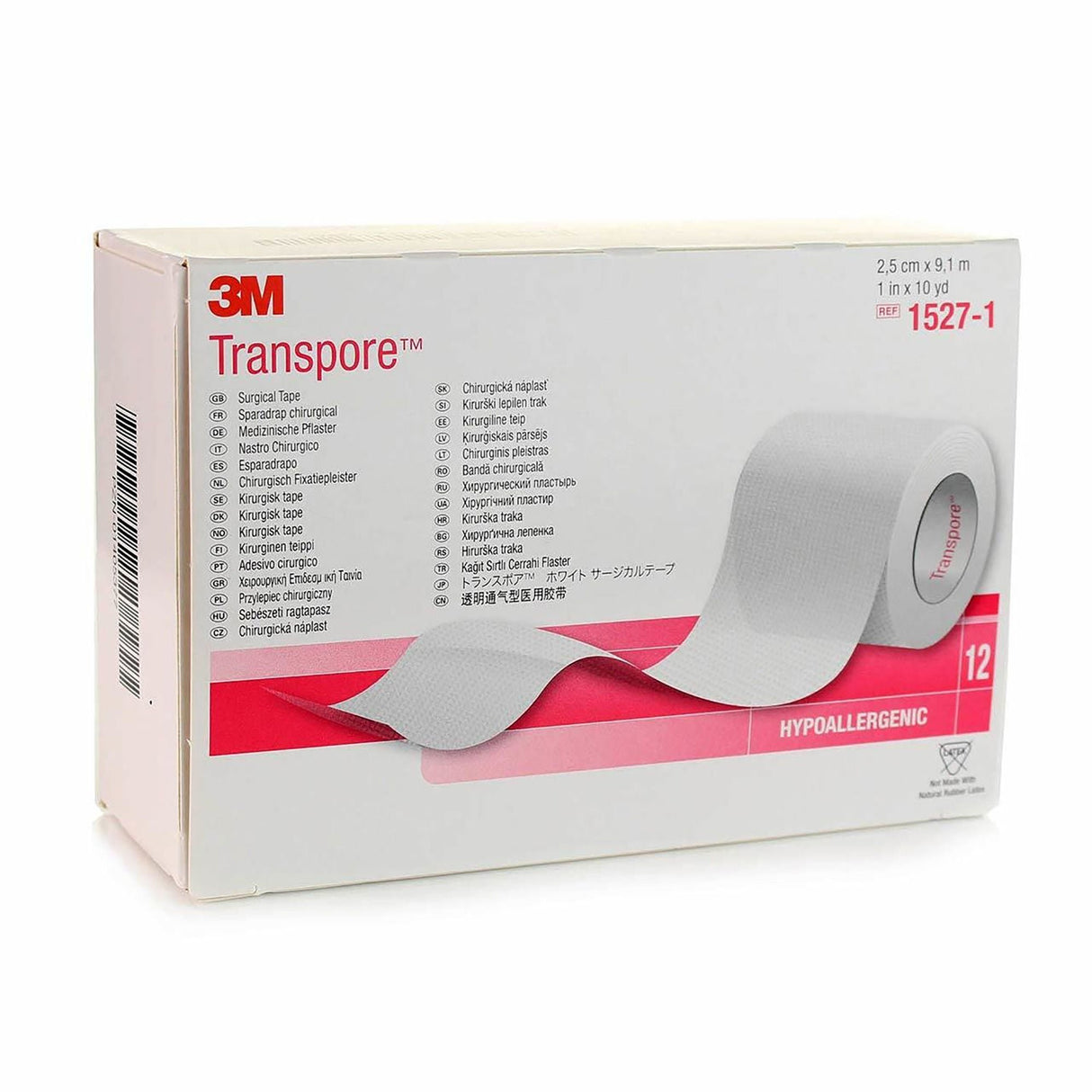 3M Transpore Plastic Medical Tape, 1 Inch x 10 Yard, Transparent