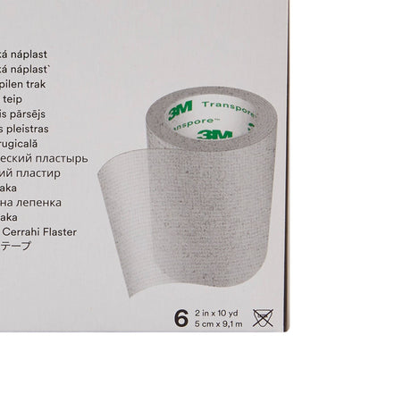 3M Transpore Plastic Medical Tape, 2 Inch x 10 Yard, Transparent