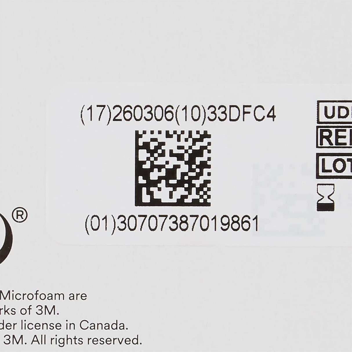 3M Microfoam Foam / Acrylic Adhesive Medical Tape, 3 Inch x 5-1/2 Yard, White