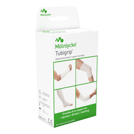 Tubigrip Elastic Tubular Support Bandage, Pull On, Size E, 3.5" x 1 Yard, Natural, Nonsterile, Standard Compression - 1528 - LL Medico