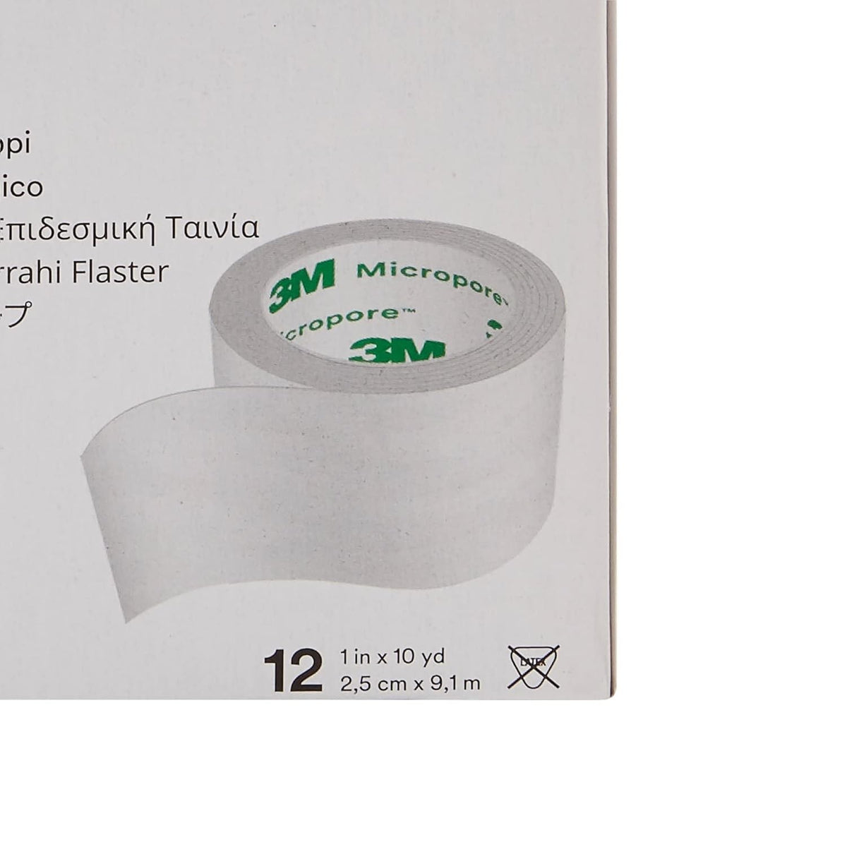 3M Micropore Paper Medical Tape, 1 Inch x 10 Yard, White