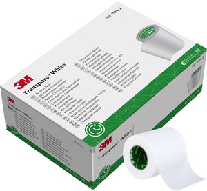 3M Transpore Plastic Medical Tape, 2 Inch x 10 Yard, White