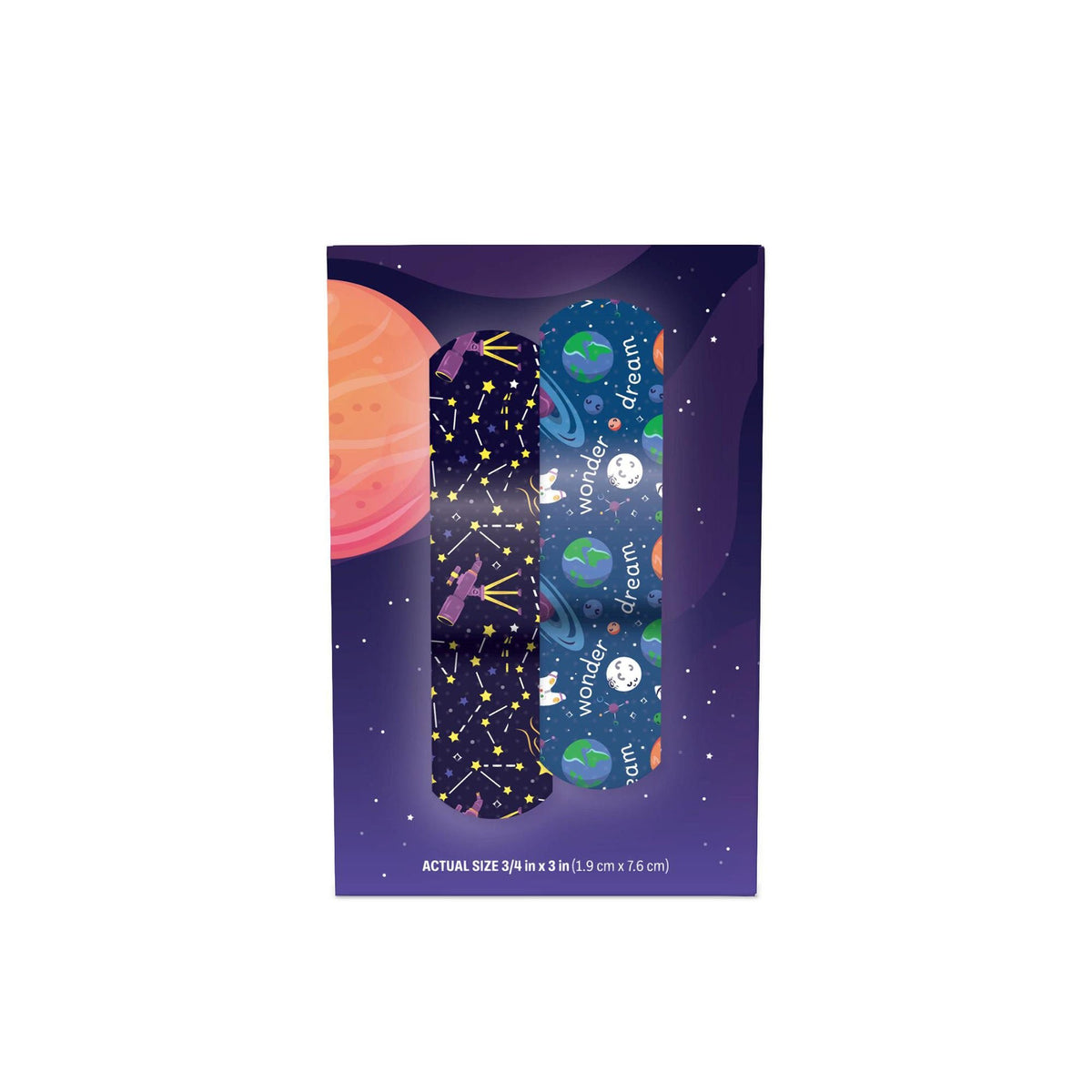 Stat Strip Adhesive Strip, Kid Design Planets / Stars, Plastic, Sterile, 0.75" x 3" - 15650 - LL Medico