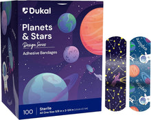 Dukal American White Cross First Aid Kid Design, Planets and Stars, Adhesive Strips