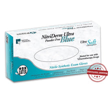 NitriDerm Ultra Blue Nitrile Exam Gloves, Powder-Free, Medium - 157200 - LL Medico