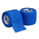 3M Coban Self-Adherent Cohesive Bandage, Blue, Nonwoven Elastic, Latex, Nonsterile, Standard Compression - LL Medico