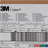 3M Coban Self-Adherent Cohesive Bandage, Blue, Nonwoven Elastic, Latex, Nonsterile, Standard Compression - LL Medico