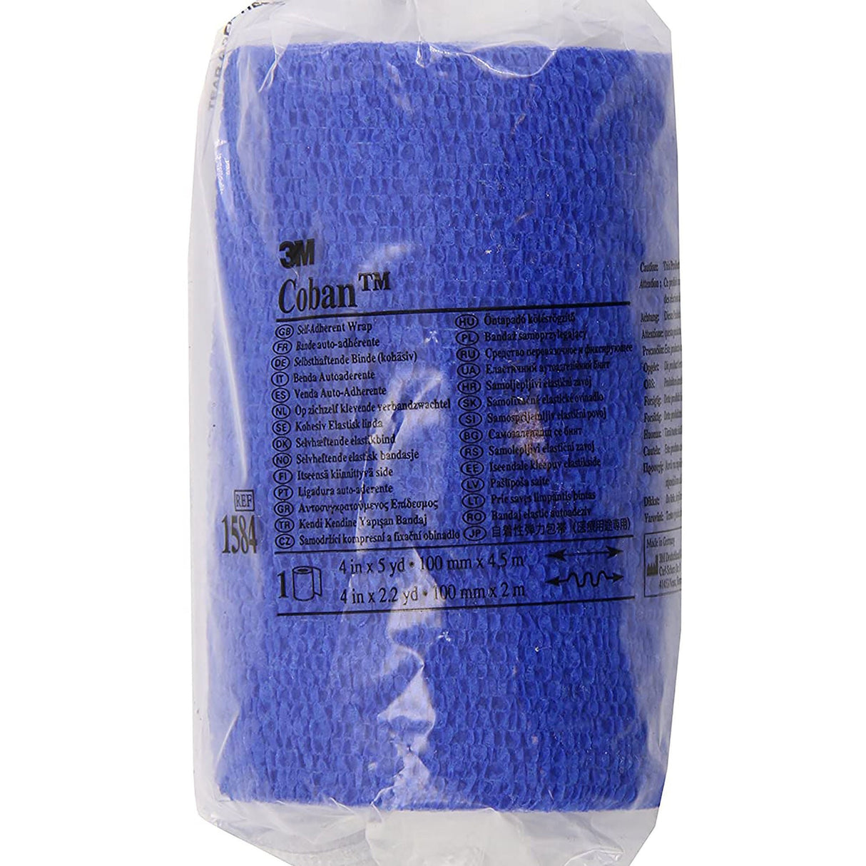 3M Coban Self-Adherent Wrap, 4" x 5 Yard, Blue