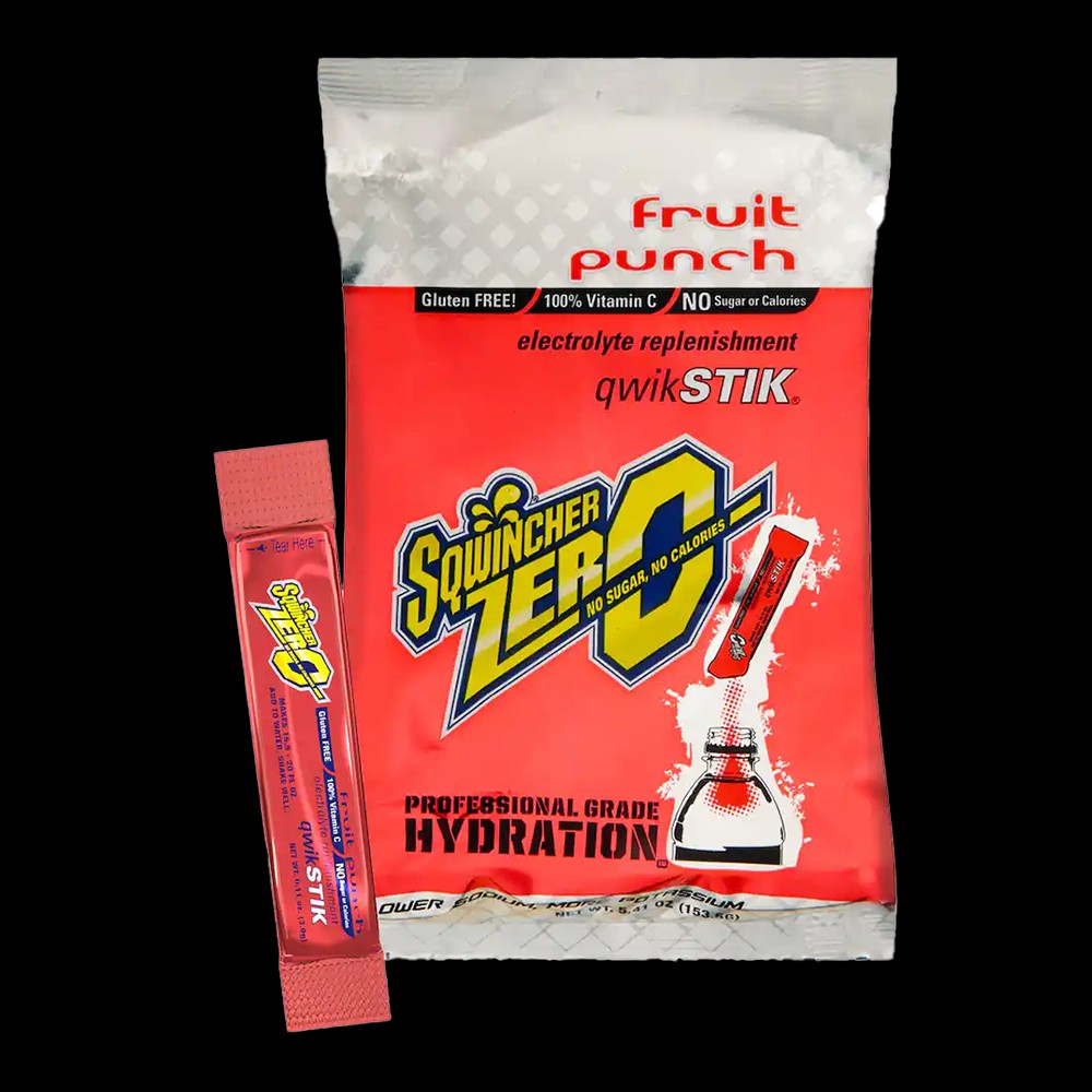 Sqwincher Quik Stik Zero Oral Electrolyte Solution, Fruit Punch, 0.11 oz