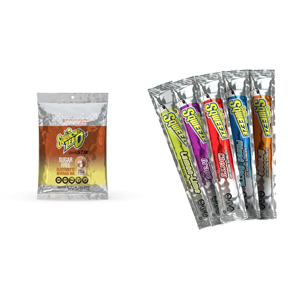 Sqwincher Qwik Stik Sugar Free Drink Mix, Lemonade, 0.11 oz