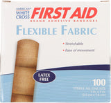 Dukal American White Cross Tan Adhesive Strip, 1 x 3 Inch