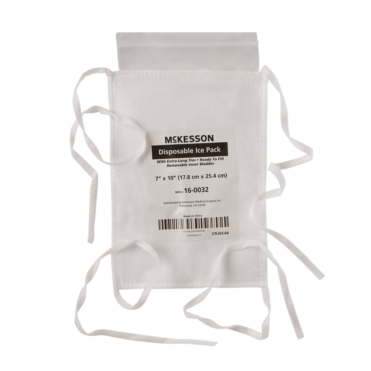 McKesson General Purpose Ice Bag, 7" x 10", Fabric, Disposable - 16-0032 - LL Medico