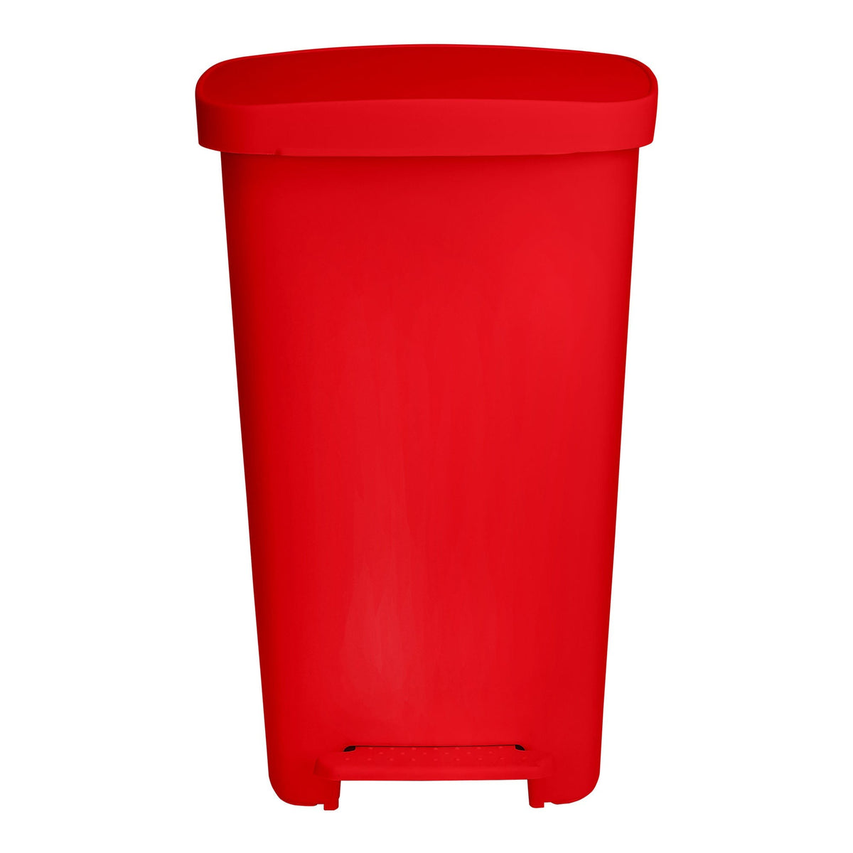 McKesson Waste Can with Step-On Pedal, 13 gal, Red, Plastic, 14.76 x 15.16 x 26.57" - 16-25267 - LL Medico