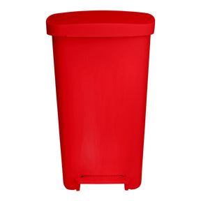 McKesson Waste Can with Step-On Pedal, 13 gal, Red, Plastic, 14.76 x 15.16 x 26.57" - 16-25267 - LL Medico