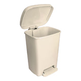 McKesson Waste Can, Step-On Pedal, Plastic, Rectangular, 32 Quart / 8 gal, 14.37 D x 15.16 W x 18.9 H Inch - LL Medico