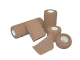 McKesson Cohesive Bandage, Self-Adherent Closure, Tan, Elastic, Non-Sterile, Standard Compression, Contains Latex, 5 Yard Length - LL Medico