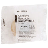 McKesson Cohesive Bandage, Self-Adherent Closure, Tan, Elastic, Non-Sterile, Standard Compression, Contains Latex, 5 Yard Length - LL Medico