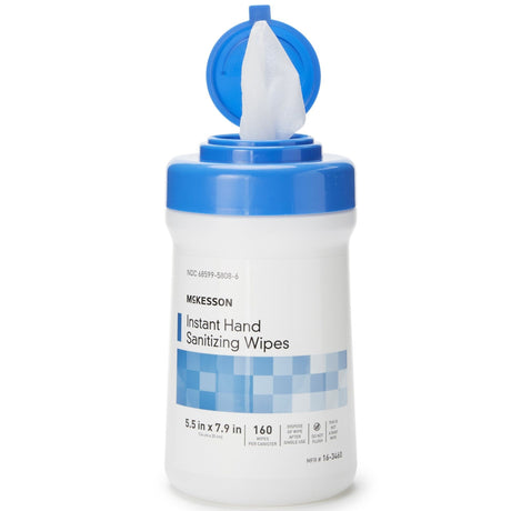 McKesson Instant Hand Sanitizing Wipes, 5.5" x 7.9", 160 Count