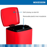 McKesson Step-On Trash Can, Square, Metal - LL Medico