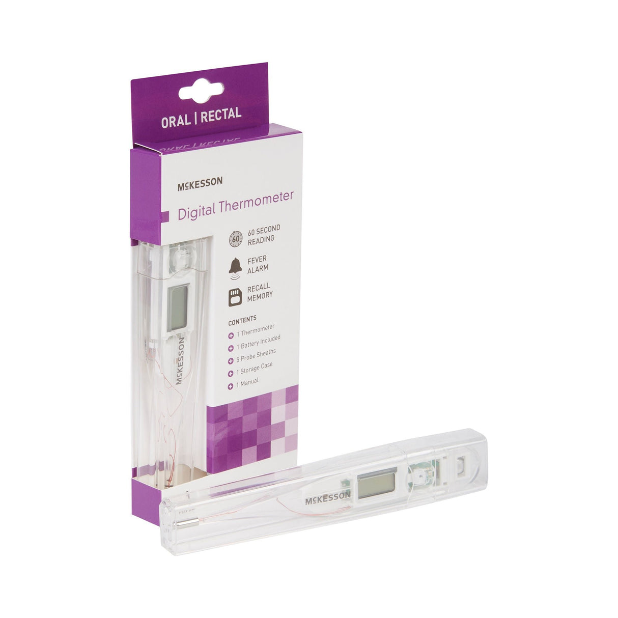 McKesson Digital Stick Thermometer, Oral / Rectal / Axillary