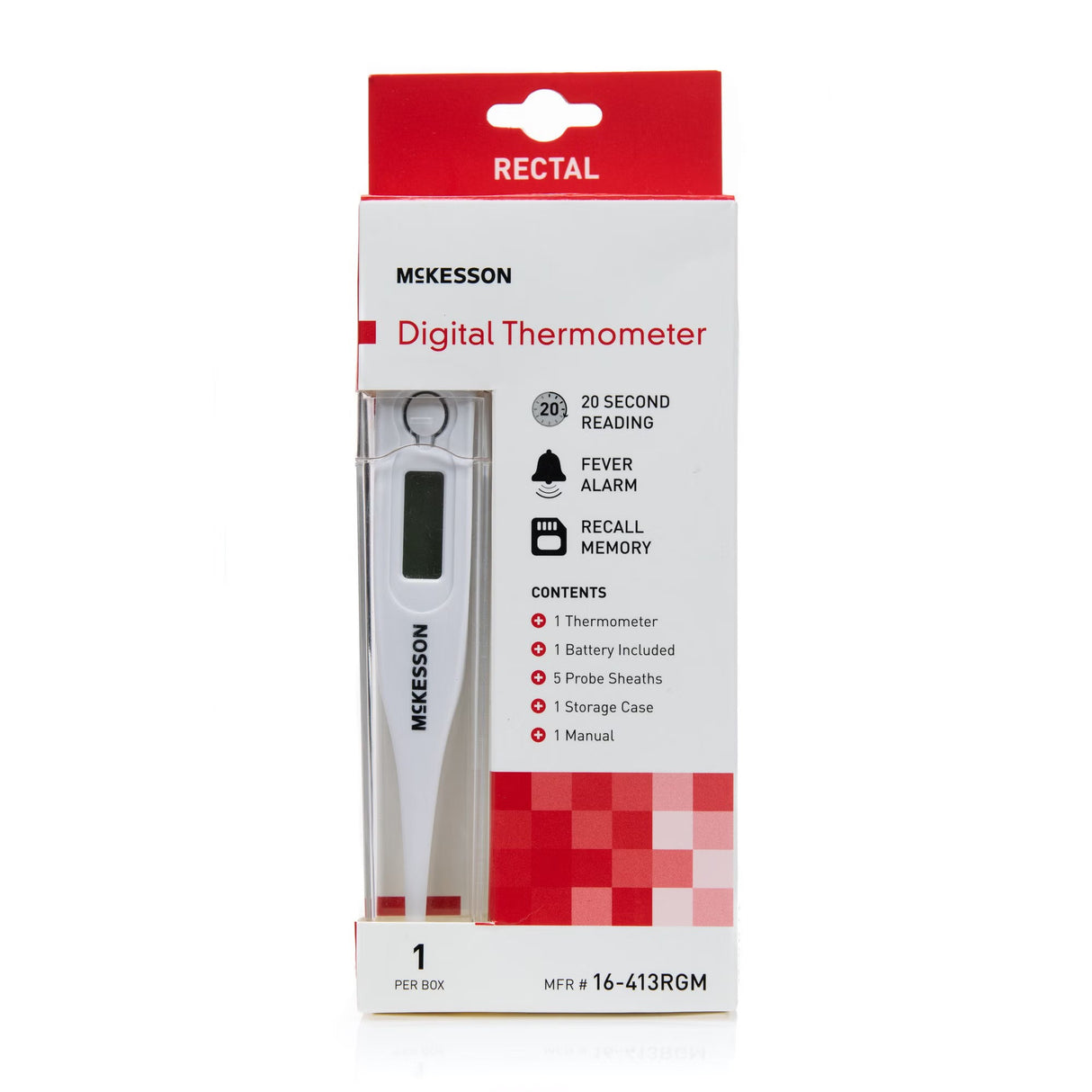 McKesson Digital Stick Thermometer, Rectal Probe