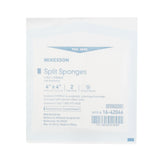 McKesson Split Sponges, 4" x 4", 6-Ply Sterile - 16-42046 - LL Medico
