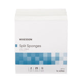 McKesson Split Sponges, 4" x 4", 6-Ply Sterile - 16-42046 - LL Medico