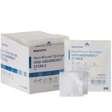 McKesson Nonwoven Sponge, Sterile, 2 x 2", 4-Ply, Polyester / Rayon, White - 16-42224 - LL Medico