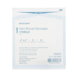 McKesson Nonwoven Sponge, Sterile, 4 x 4", 4-Ply, White, Polyester / Rayon - 16-4244 - LL Medico