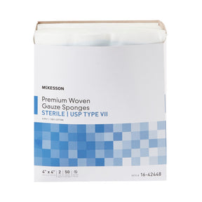 McKesson Sterile USP Type VII Gauze Sponge, 4 x 4 Inch, Eight Ply
