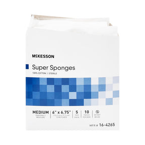 McKesson Sterile Fluff Dressing, 6 x 6-3/4 Inch
