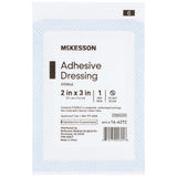 McKesson Adhesive Dressing, Non-Adherent, White, Cotton / Polyester, Sterile, 2 x 3" - 16-4272 - LL Medico