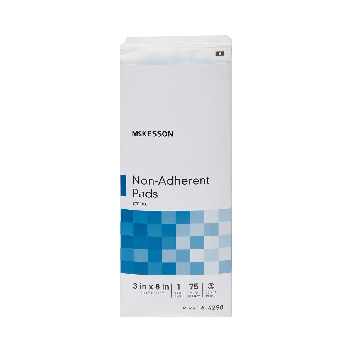 McKesson Non-Adherent Pads Sterile, 3 in x 8 in - 16-4290 - LL Medico