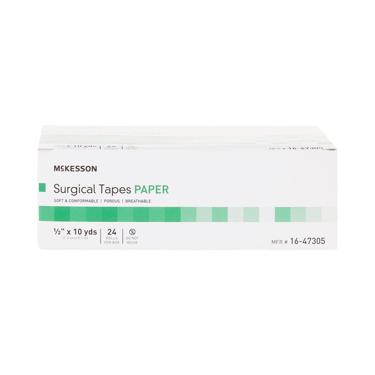 McKesson Surgical Tapes Paper, Non-Sterile, 1/2" x 10 Yards - 16-47305 - LL Medico
