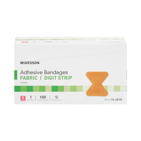 McKesson Fingertip Tan Adhesive Strip, Small