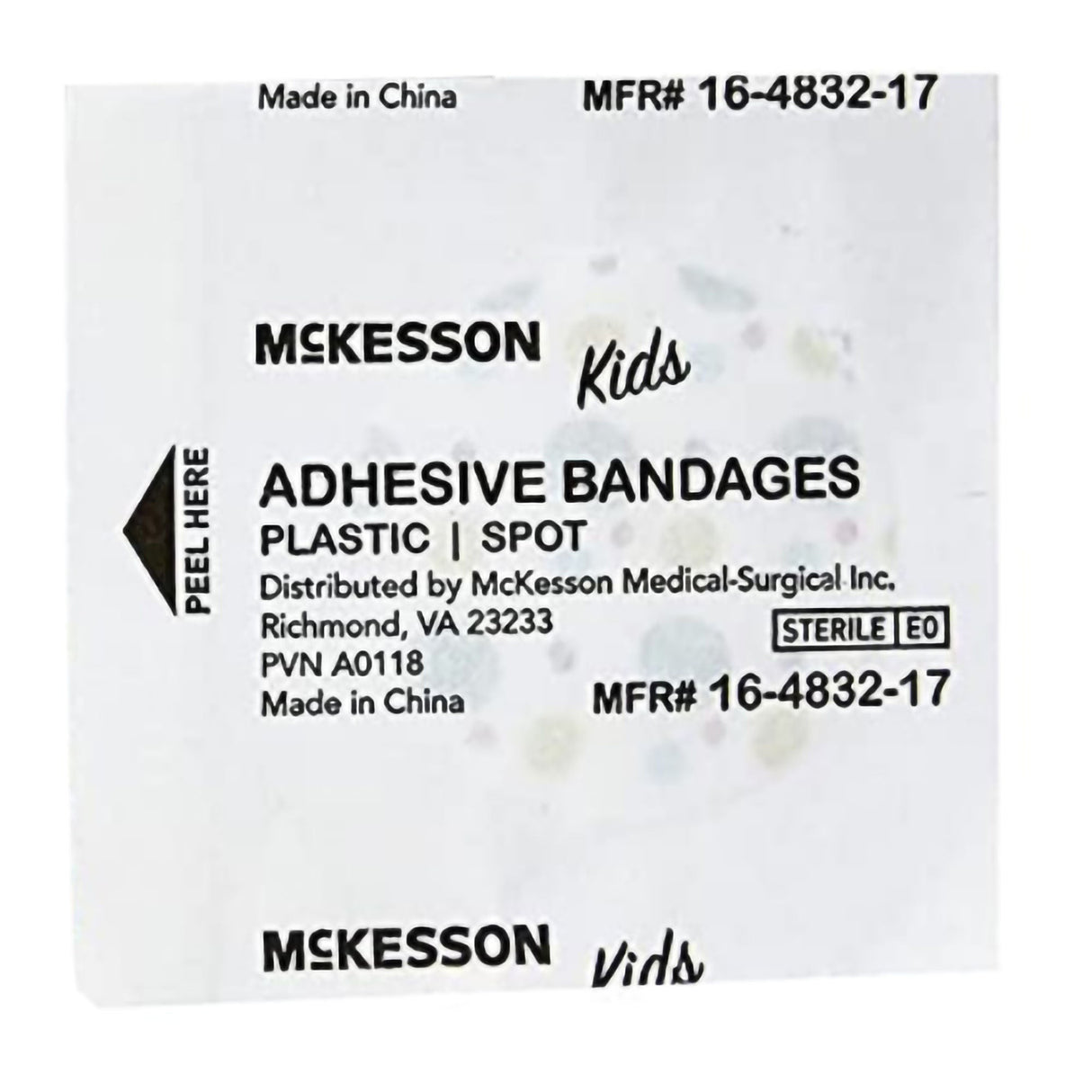 McKesson Kids Round Kid Design (Assorted Prints) Adhesive Spot Bandage, 1 Inch