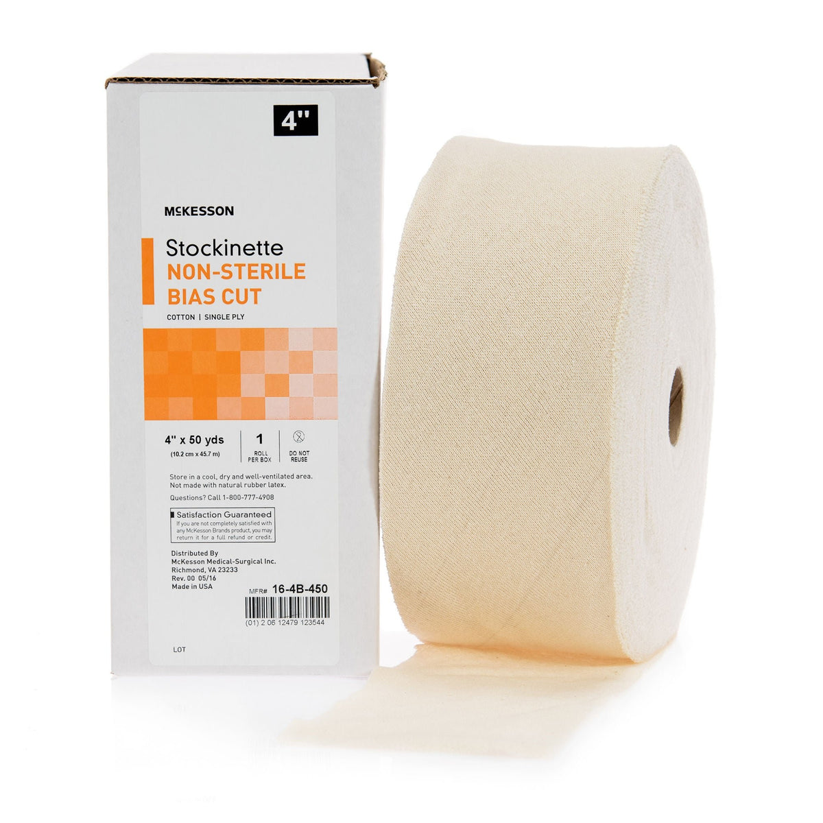 McKesson Bias Cut Stockinette, Beige Cotton, Nonsterile - LL Medico