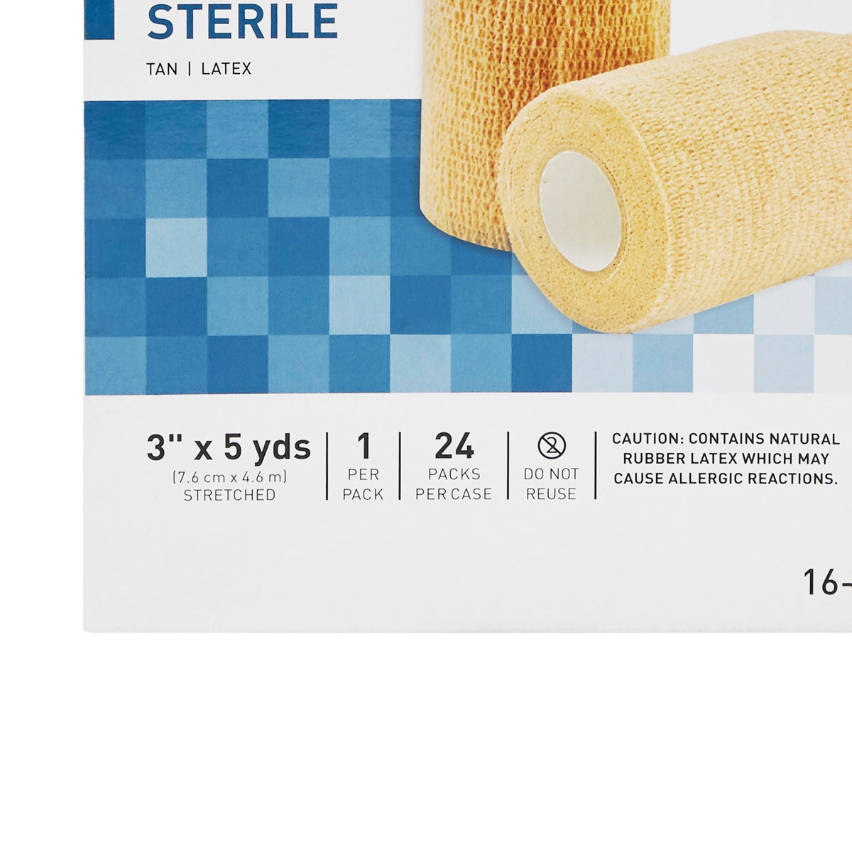 McKesson Cohesive Bandage, Self-Adherent, Tan, Sterile, Contains Latex, Elastic - LL Medico