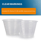 McKesson Graduated Medicine Cup, 1 oz, Clear, Disposable - 16-9505 - LL Medico