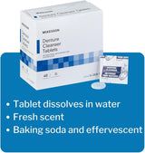 McKesson Denture Cleanser Tablets, Antibacterial with Baking Soda, 40 Count