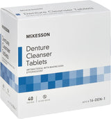 McKesson Denture Cleanser Tablets, Antibacterial with Baking Soda, 40 Count
